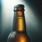 DALL·E 2023-12-23 10.44.01 - A photo focusing on the condensation effect in beer photography. The image showcases a close-up of a chilled beer bottle, with droplets of condensatio.png